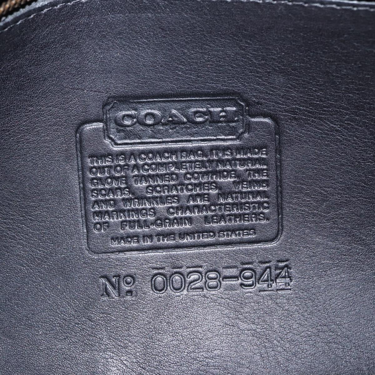 Coach Shoulder Bag Leather Black Gold Auth 155609