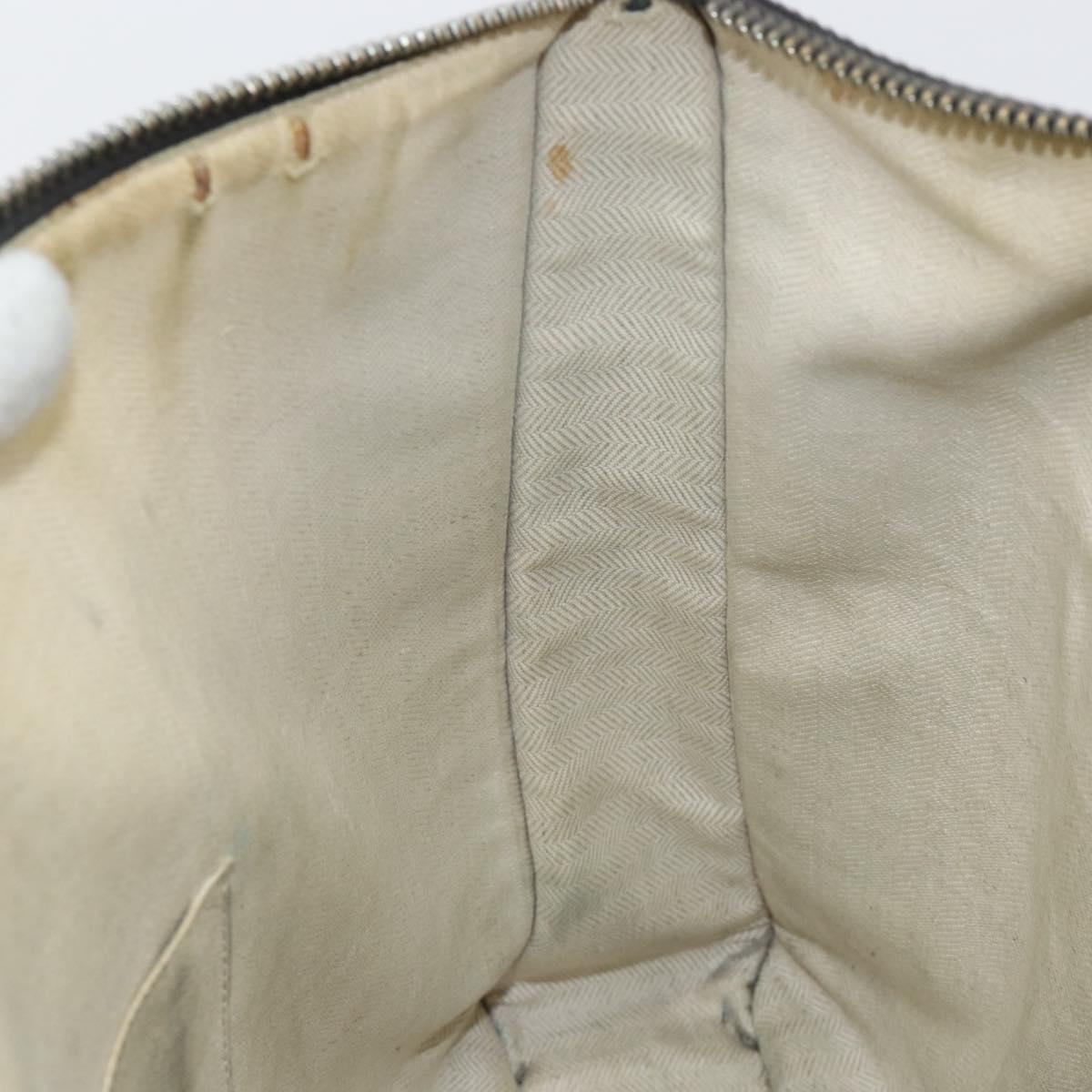 LOEWE Anagram Hand Bag Leather Black Silver Auth 155610