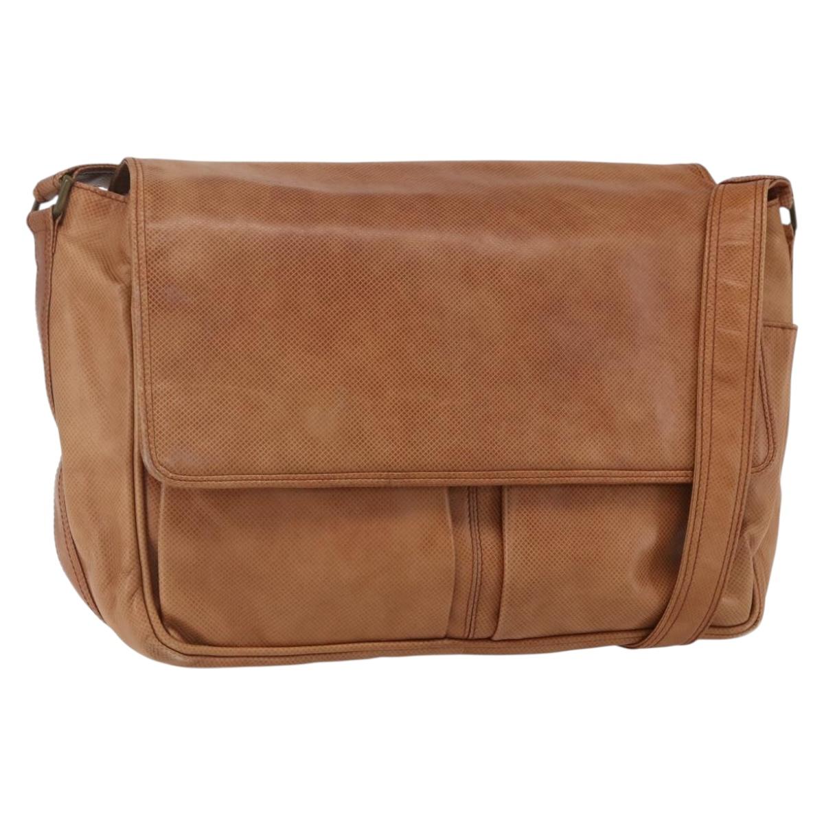 BOTTEGA VENETA Shoulder Bag Leather Brown Auth 155611