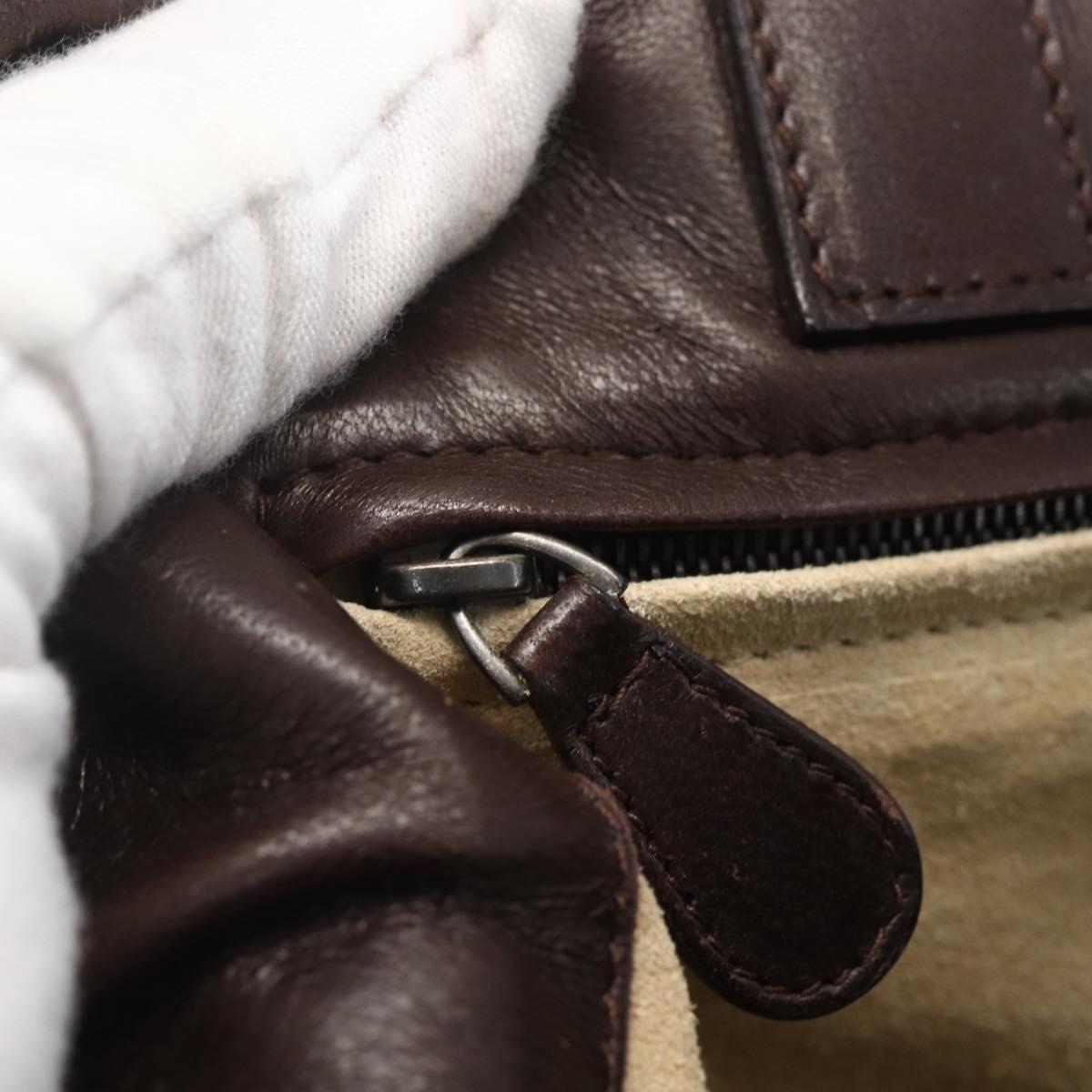 BOTTEGA VENETA INTRECCIATO Hand Bag Leather Brown 146793 Auth 155614