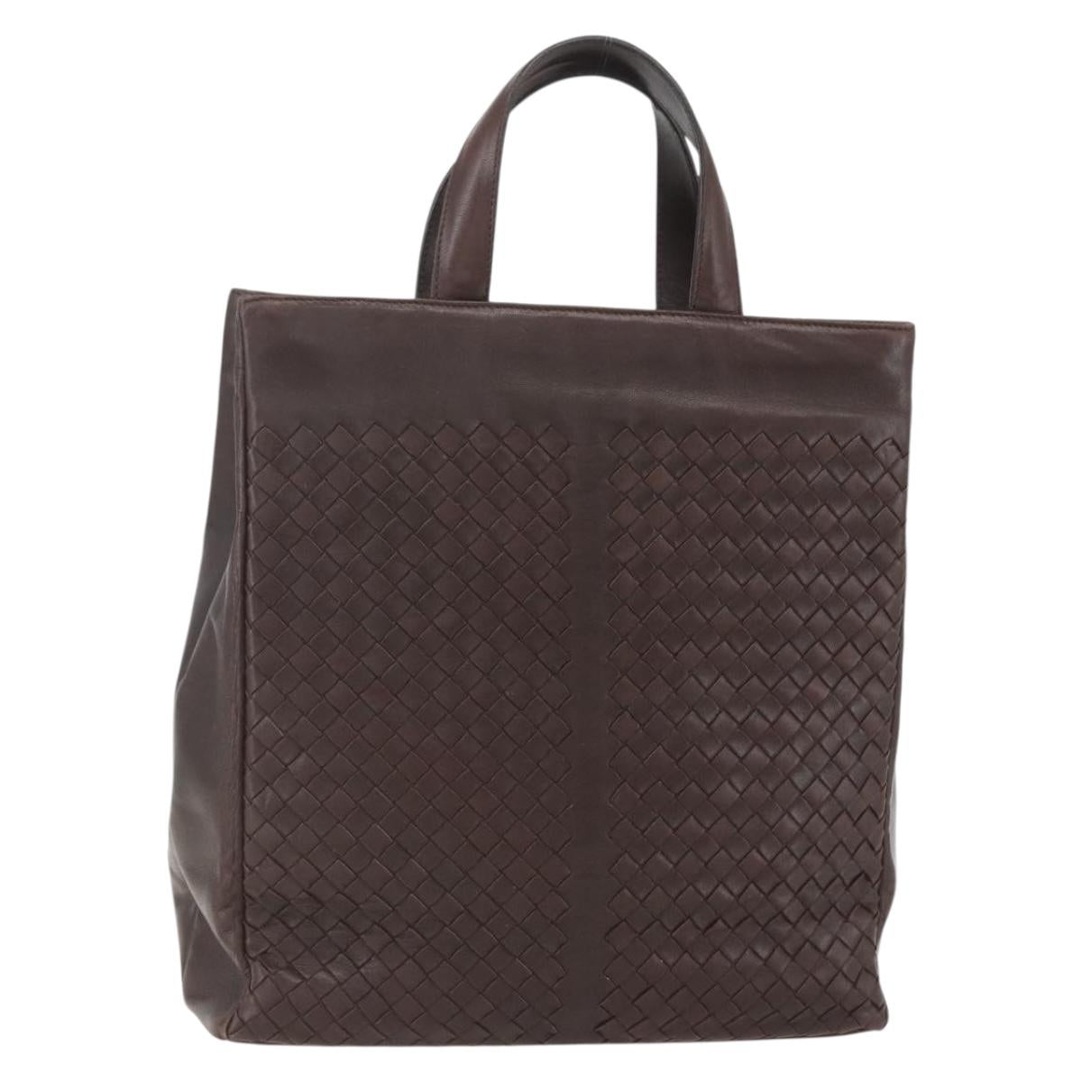 BOTTEGA VENETA INTRECCIATO Hand Bag Leather Brown 146793 Auth 155614