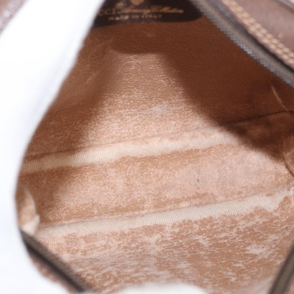 GUCCI GG Supreme Web Sherry Line Bag PVC Beige Gold 156 02 066 Auth 155651