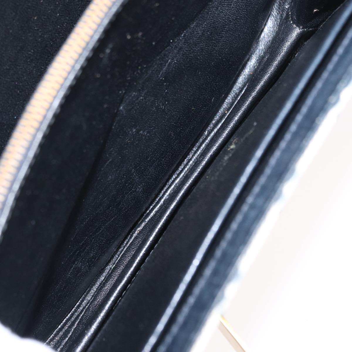 GUCCI GG Supreme Sherry Line Shoulder Bag PVC Navy Gold Red Auth 155655