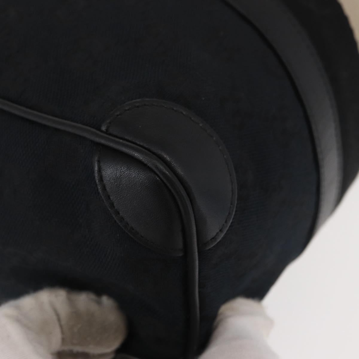 GUCCI GG Canvas Hand Bag Black Silver 000 0851 3754 Auth 155656
