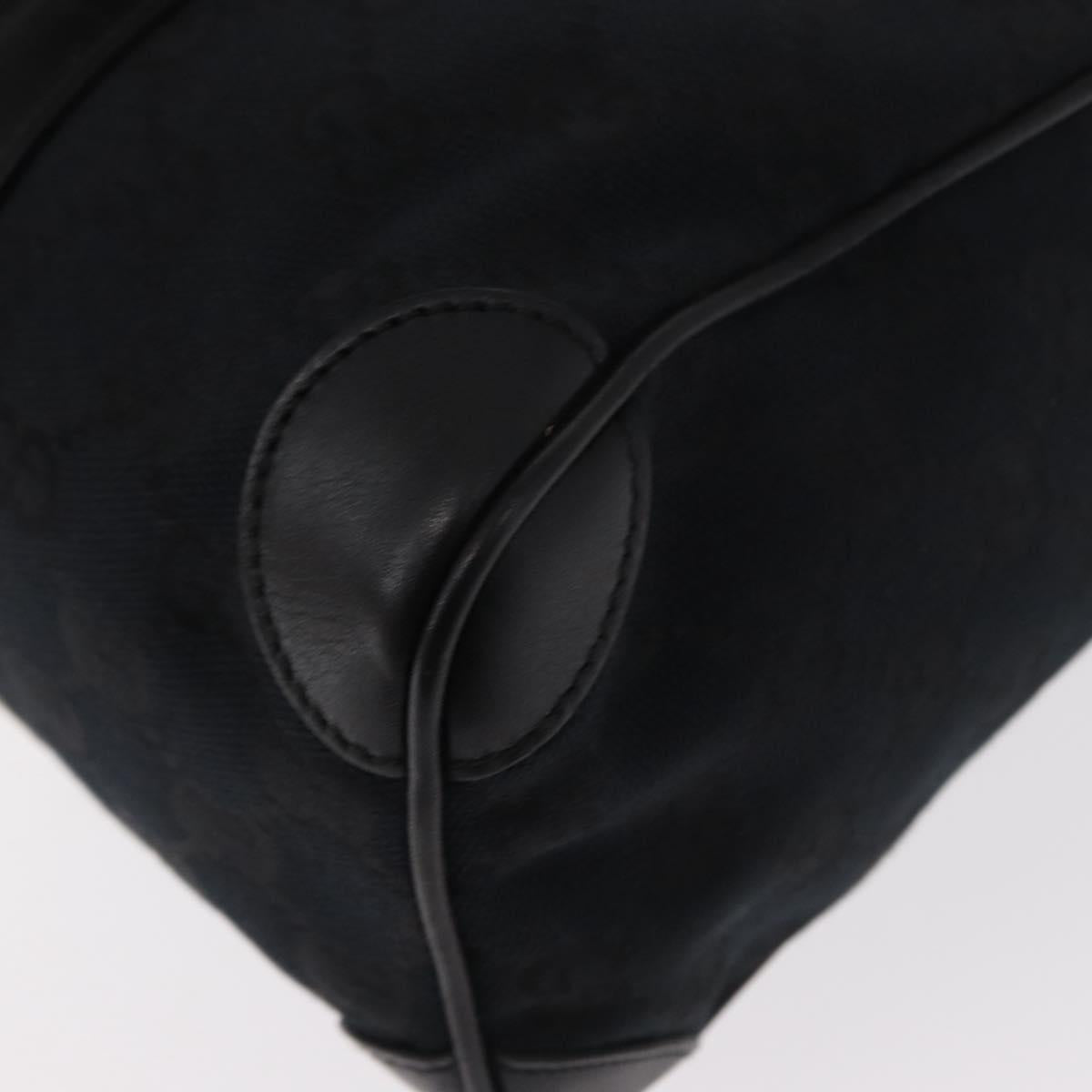 GUCCI GG Canvas Hand Bag Black Silver 000 0851 3754 Auth 155656