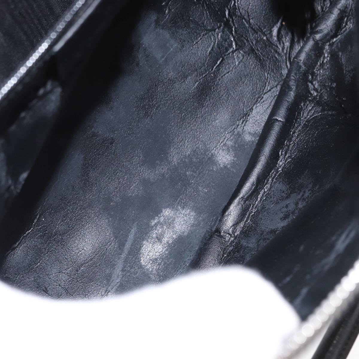 GUCCI GG Canvas Hand Bag Black Silver 000 0851 3754 Auth 155656