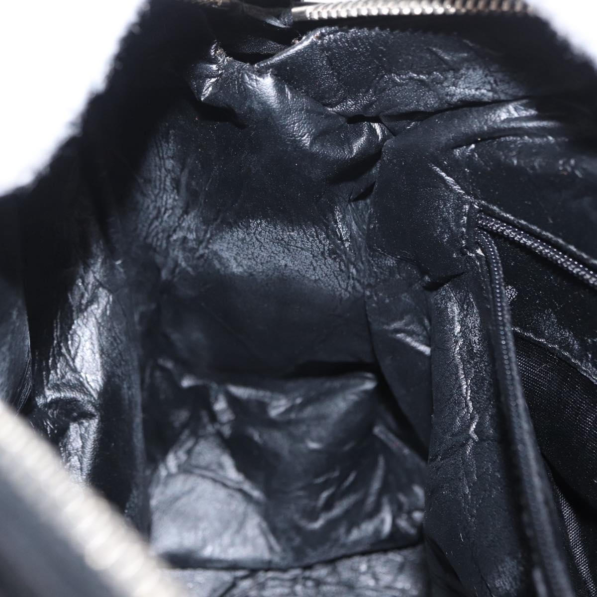 GUCCI GG Canvas Hand Bag Black Silver 000 0851 3754 Auth 155656