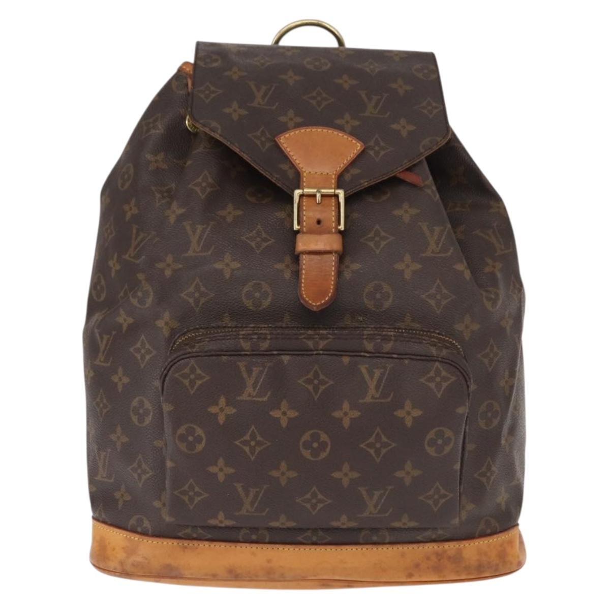 LOUIS VUITTON Monogram Montsouris GM Backpack M51135 LV Auth 155672