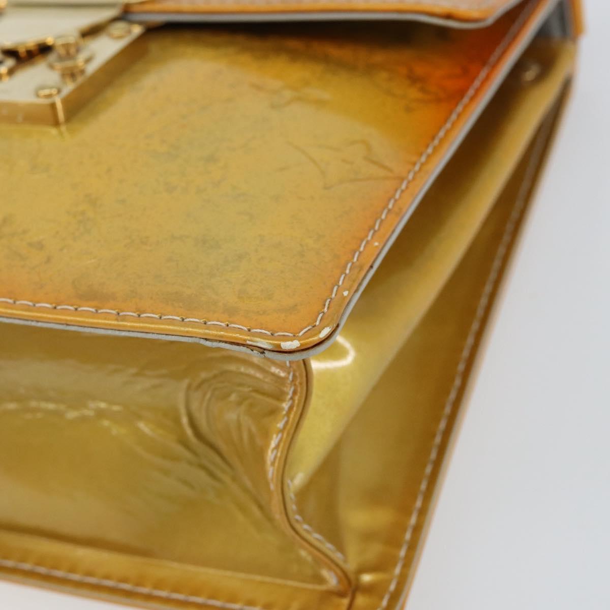 LOUIS VUITTON Monogram Vernis Spring Street Hand Bag Gris M91029 LV Auth 155681