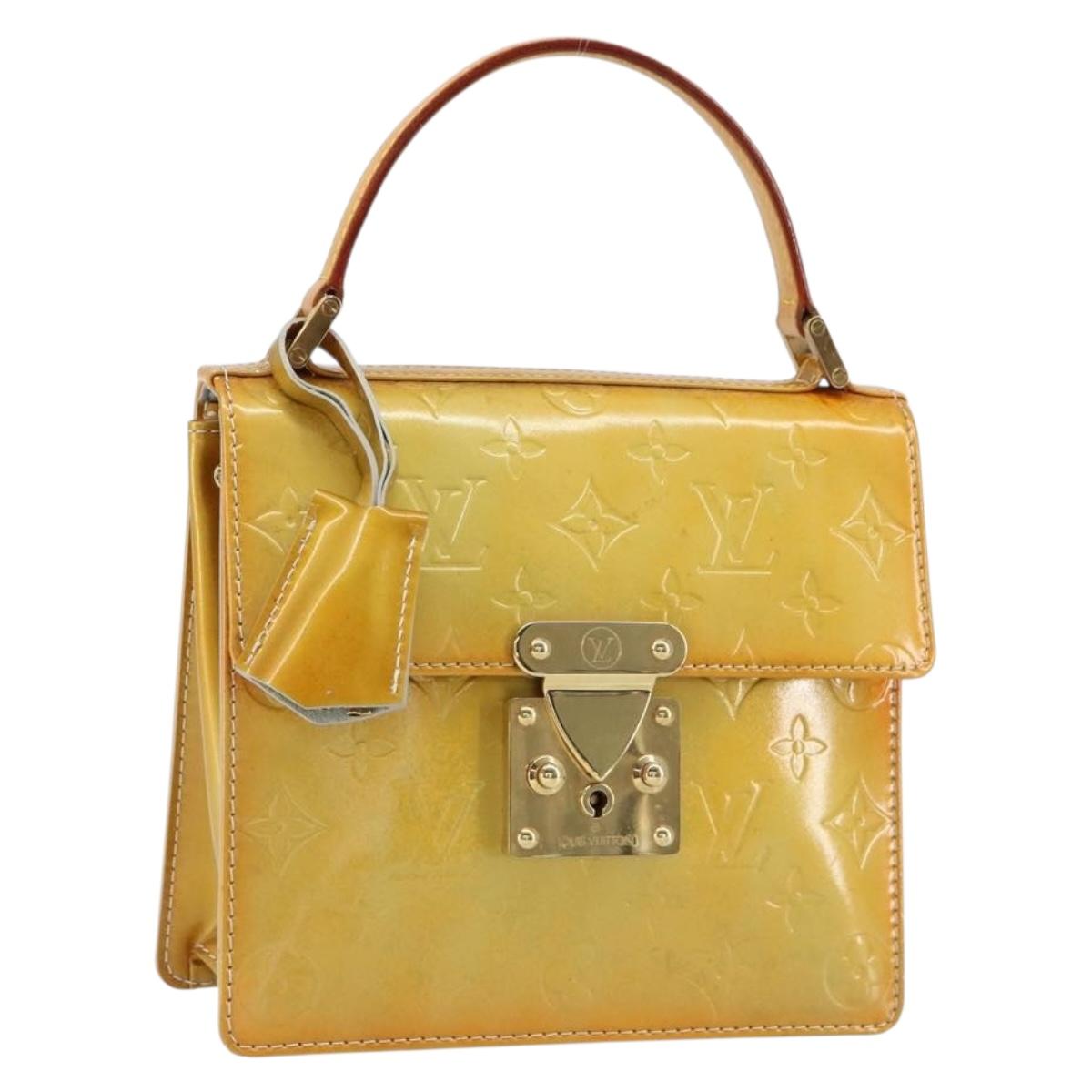 LOUIS VUITTON Monogram Vernis Spring Street Hand Bag Gris M91029 LV Auth 155681