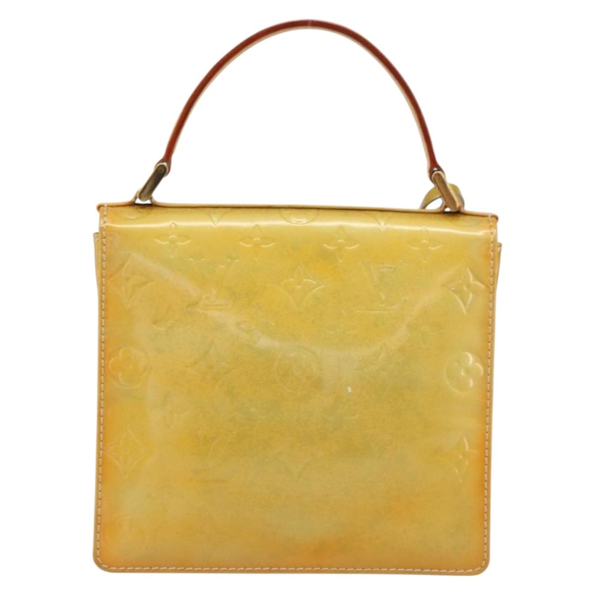 LOUIS VUITTON Monogram Vernis Spring Street Hand Bag Gris M91029 LV Auth 155681