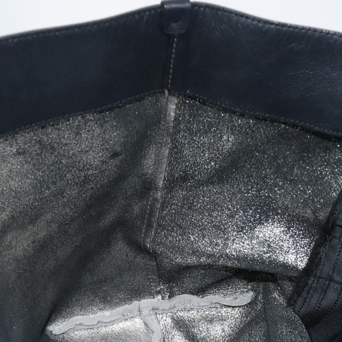 Salvatore Ferragamo Vala Tote Bag Leather Black Auth 155686