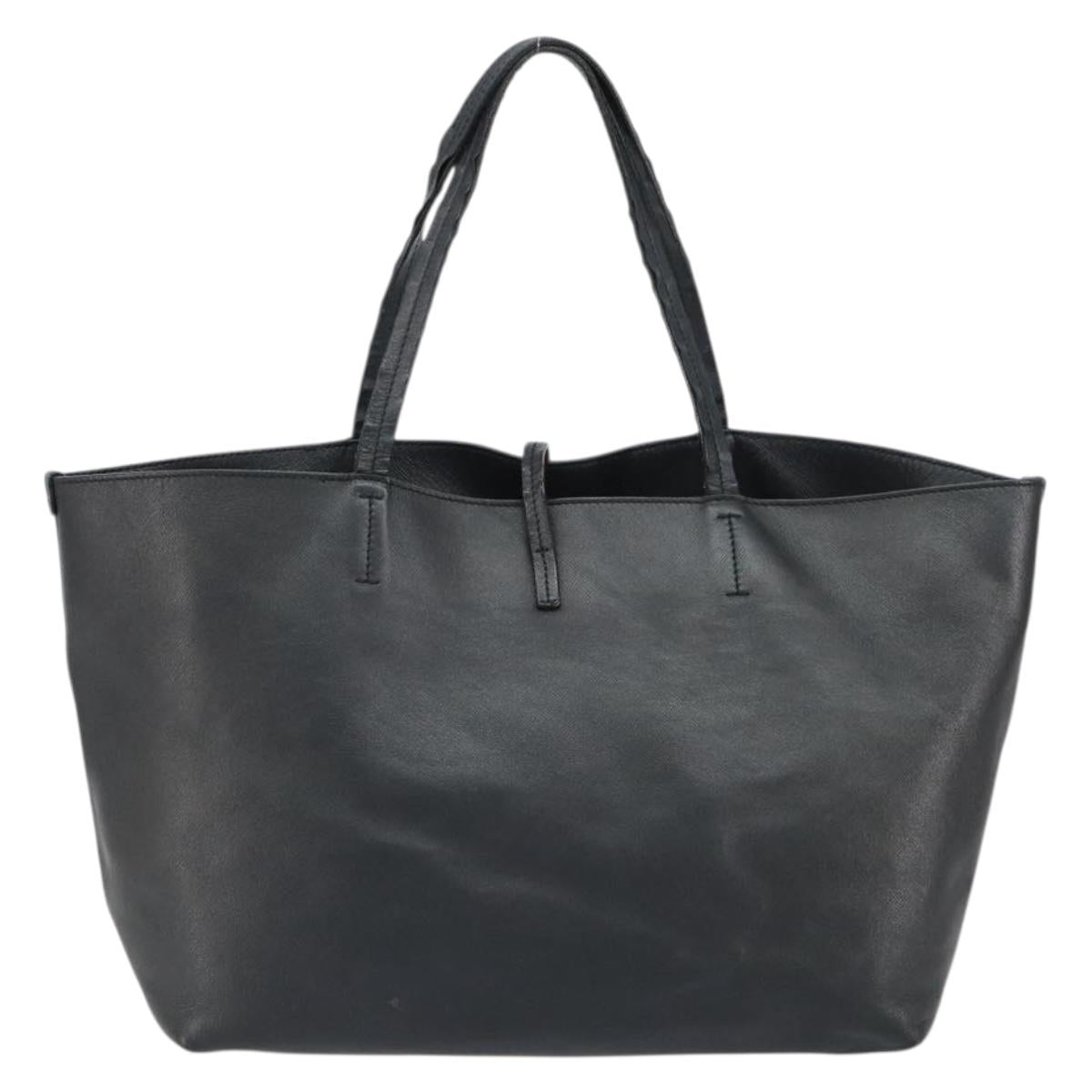 Salvatore Ferragamo Vala Tote Bag Leather Black Auth 155686
