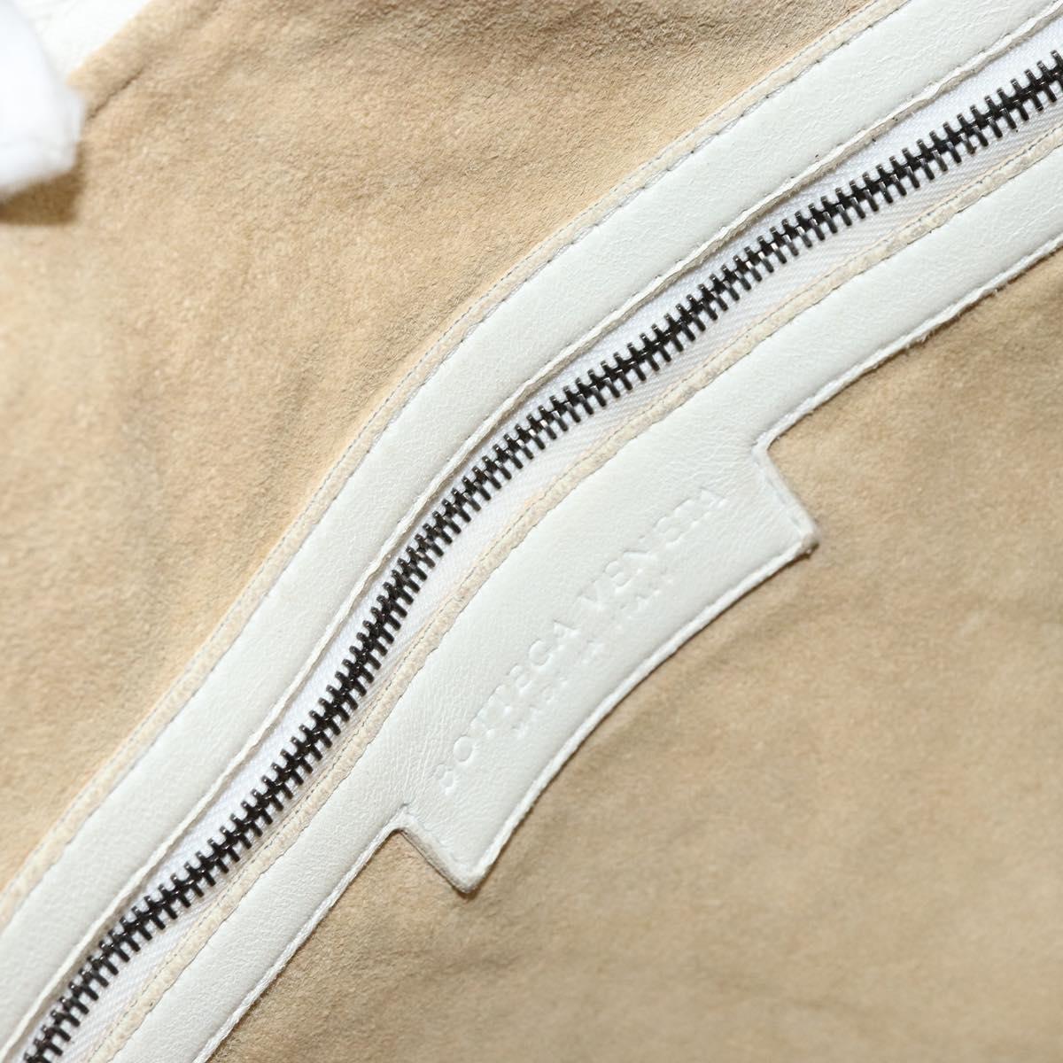 BOTTEGA VENETA INTRECCIATO Hobo Shoulder Bag Leather White 115653 Auth 155688