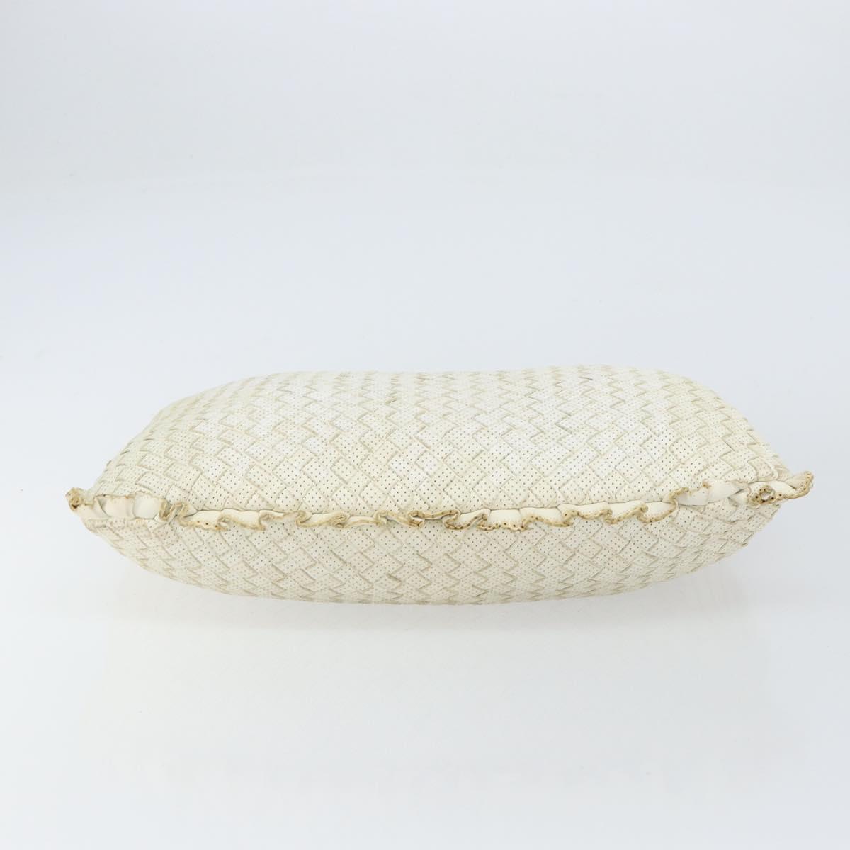 BOTTEGA VENETA INTRECCIATO Hobo Shoulder Bag Leather White 115653 Auth 155688