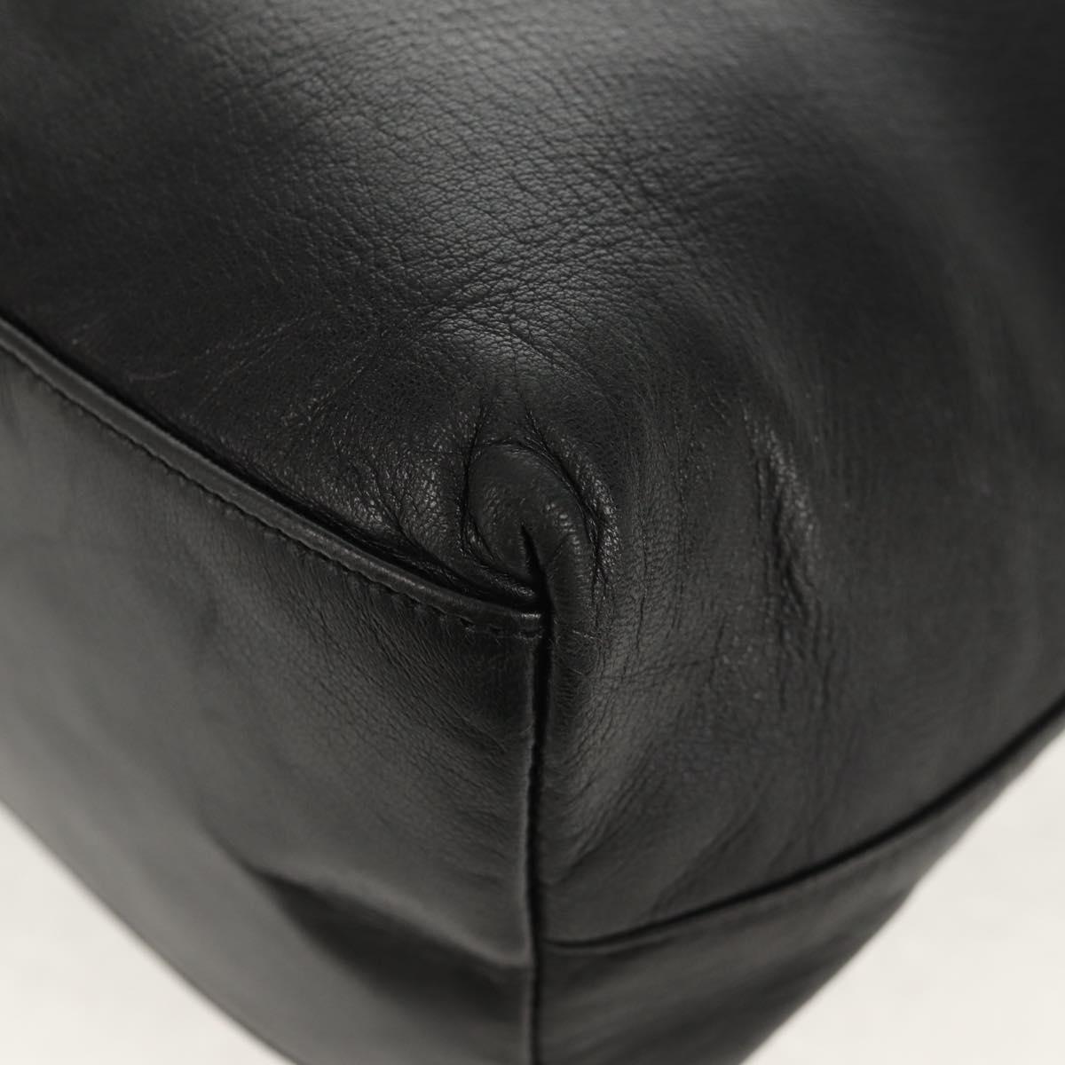 PRADA Shoulder Bag Leather Black Auth 155691V