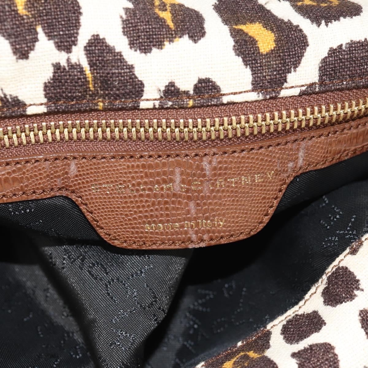 Stella MacCartney Chain Falabella Bag Canvas Brown Gold 234387 Auth 155699