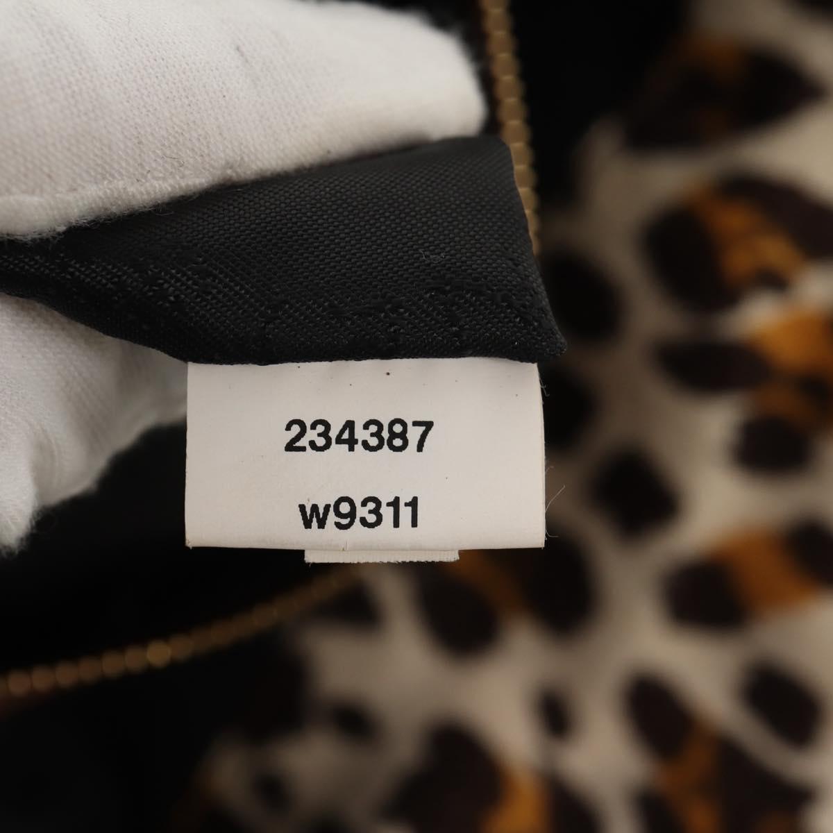 Stella MacCartney Chain Falabella Bag Canvas Brown Gold 234387 Auth 155699