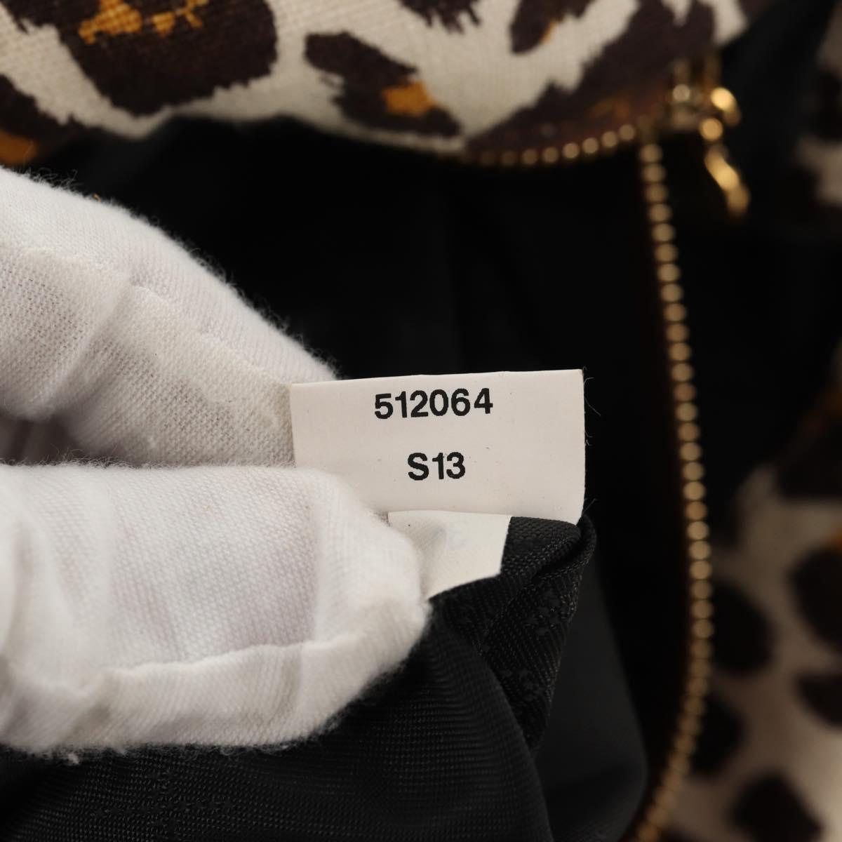 Stella MacCartney Chain Falabella Bag Canvas Brown Gold 234387 Auth 155699