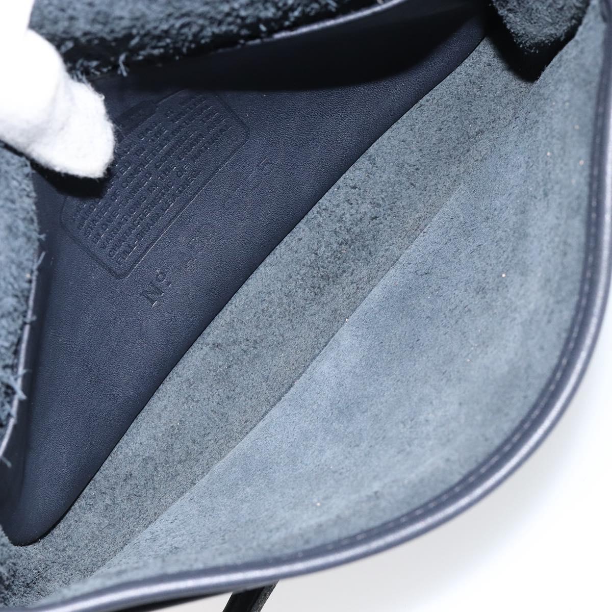 Coach Shoulder Bag Leather Black Gold Auth 155705