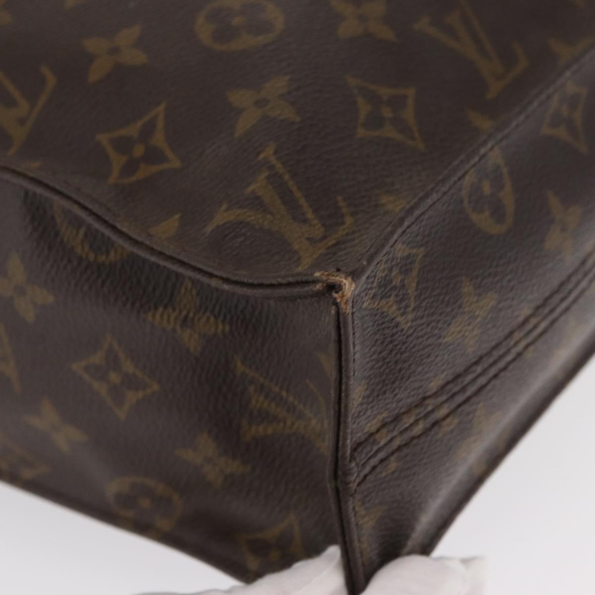LOUIS VUITTON Monogram Sac Plat Hand Bag M51140 LV Auth 155715