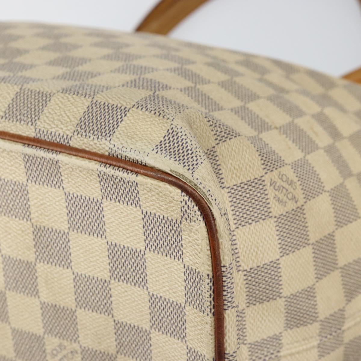 LOUIS VUITTON Damier Azur Saleya MM Tote Bag N51185 LV Auth 155717