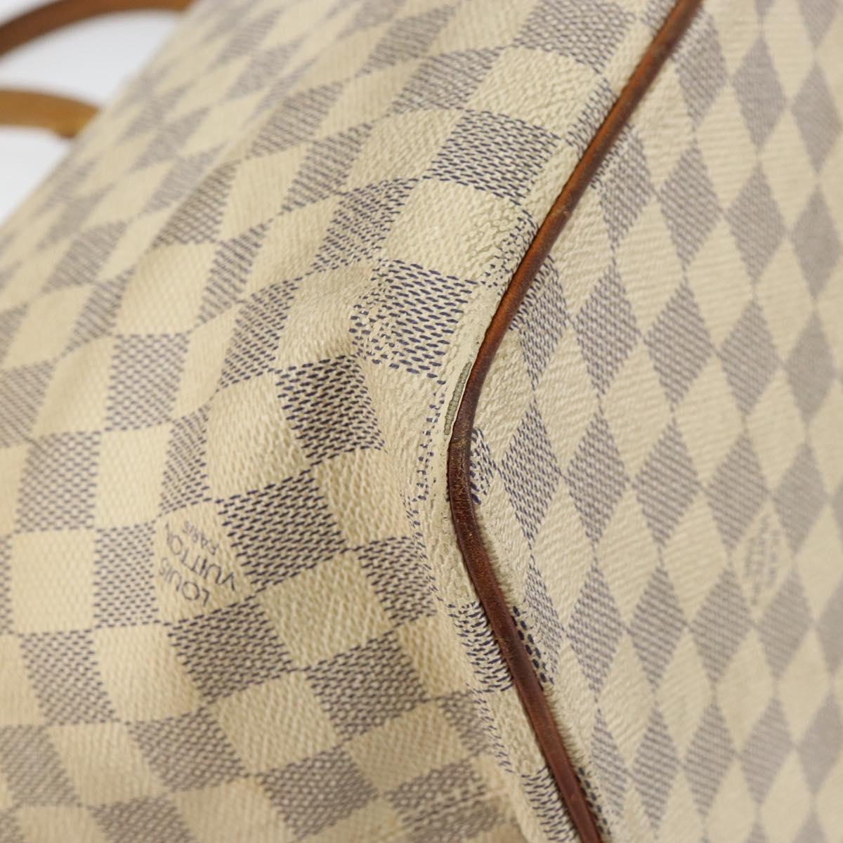 LOUIS VUITTON Damier Azur Saleya MM Tote Bag N51185 LV Auth 155717