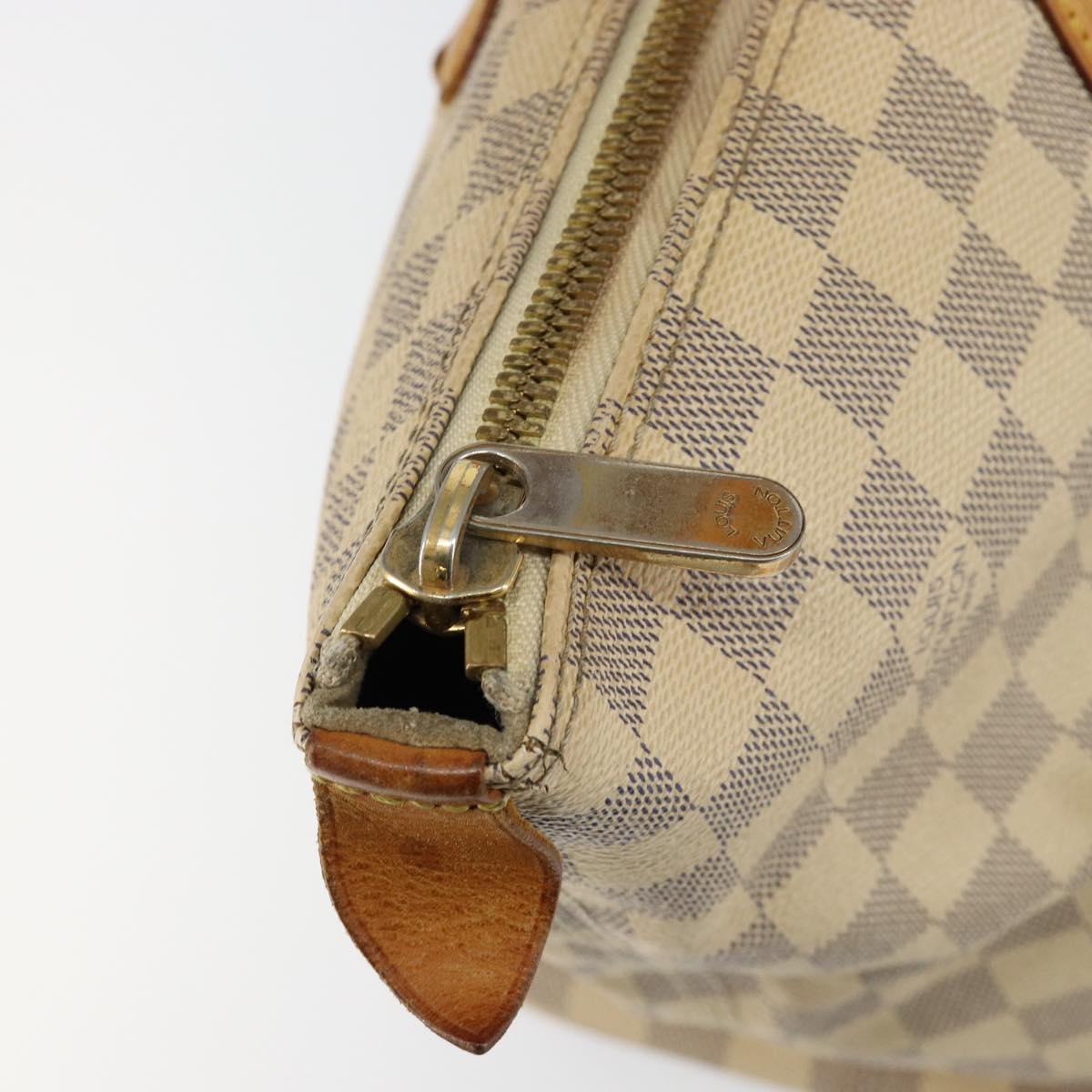 LOUIS VUITTON Damier Azur Saleya MM Tote Bag N51185 LV Auth 155717