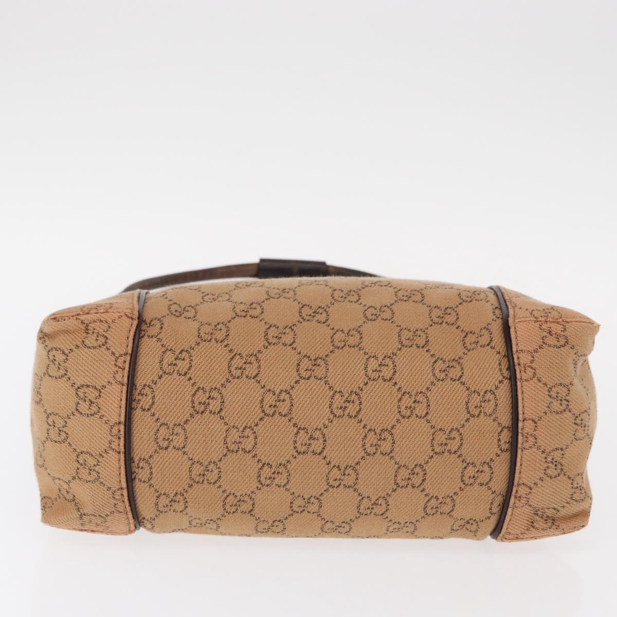 GUCCI GG Canvas Hand Bag Beige 101333 Auth 155726