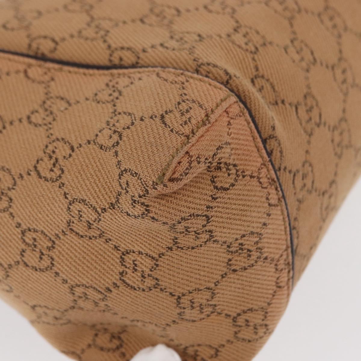 GUCCI GG Canvas Hand Bag Beige 101333 Auth 155726