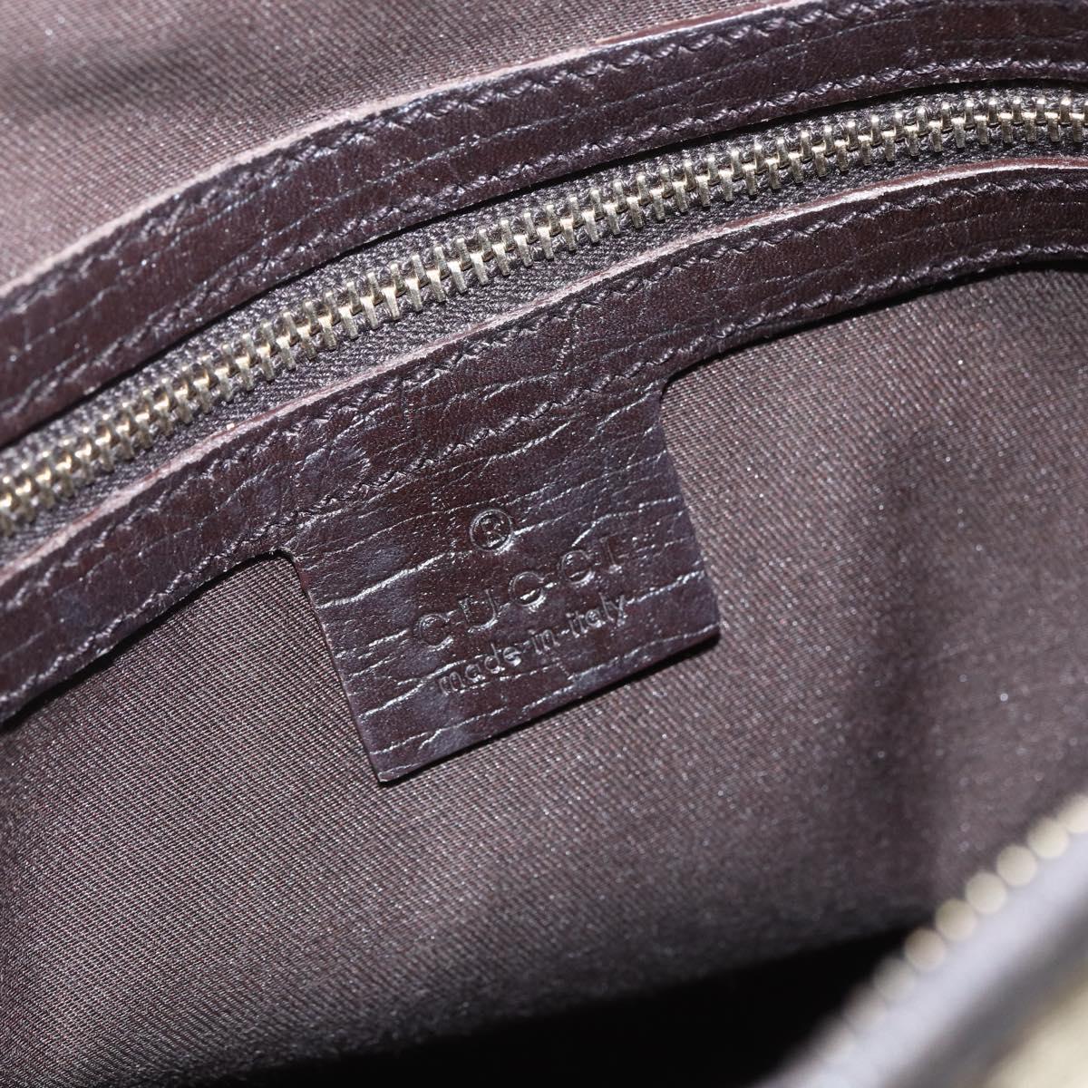 GUCCI GG Canvas Web Sherry Line Shoulder Bag Beige Gold Red 144388 Auth 155727