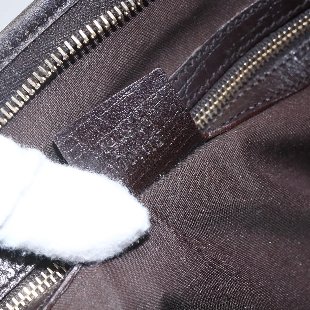 GUCCI GG Canvas Web Sherry Line Shoulder Bag Beige Gold Red 144388 Auth 155727