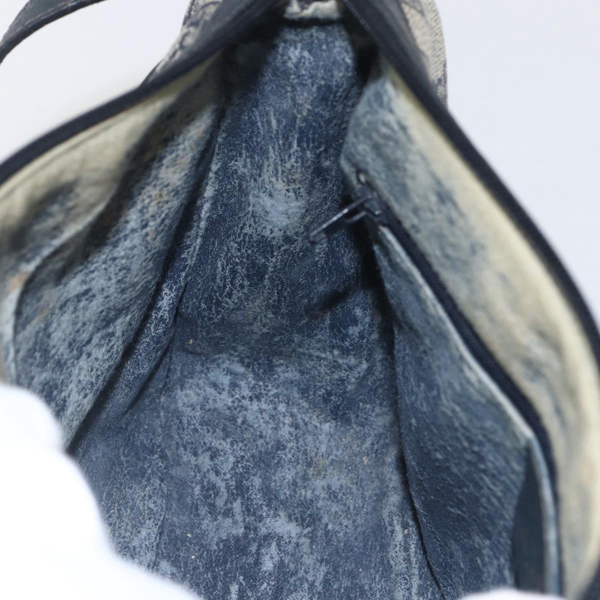 GUCCI GG Supreme Sherry Line Shoulder Bag PVC Navy Gold 89 02 077 Auth 155728