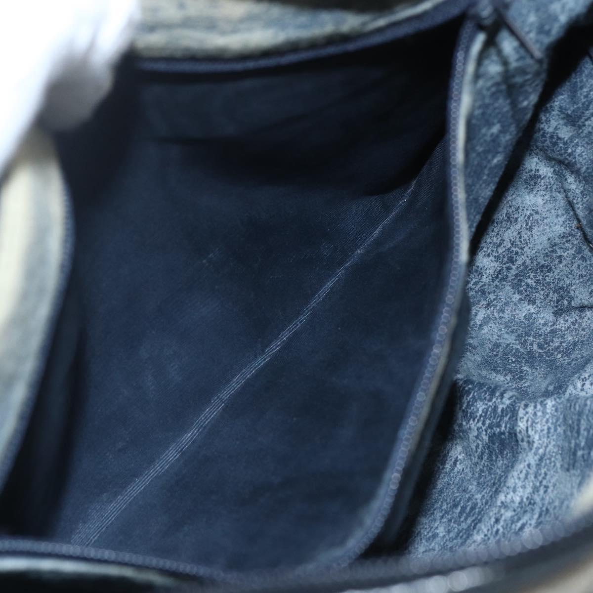 GUCCI GG Supreme Sherry Line Shoulder Bag PVC Navy Gold 89 02 077 Auth 155728