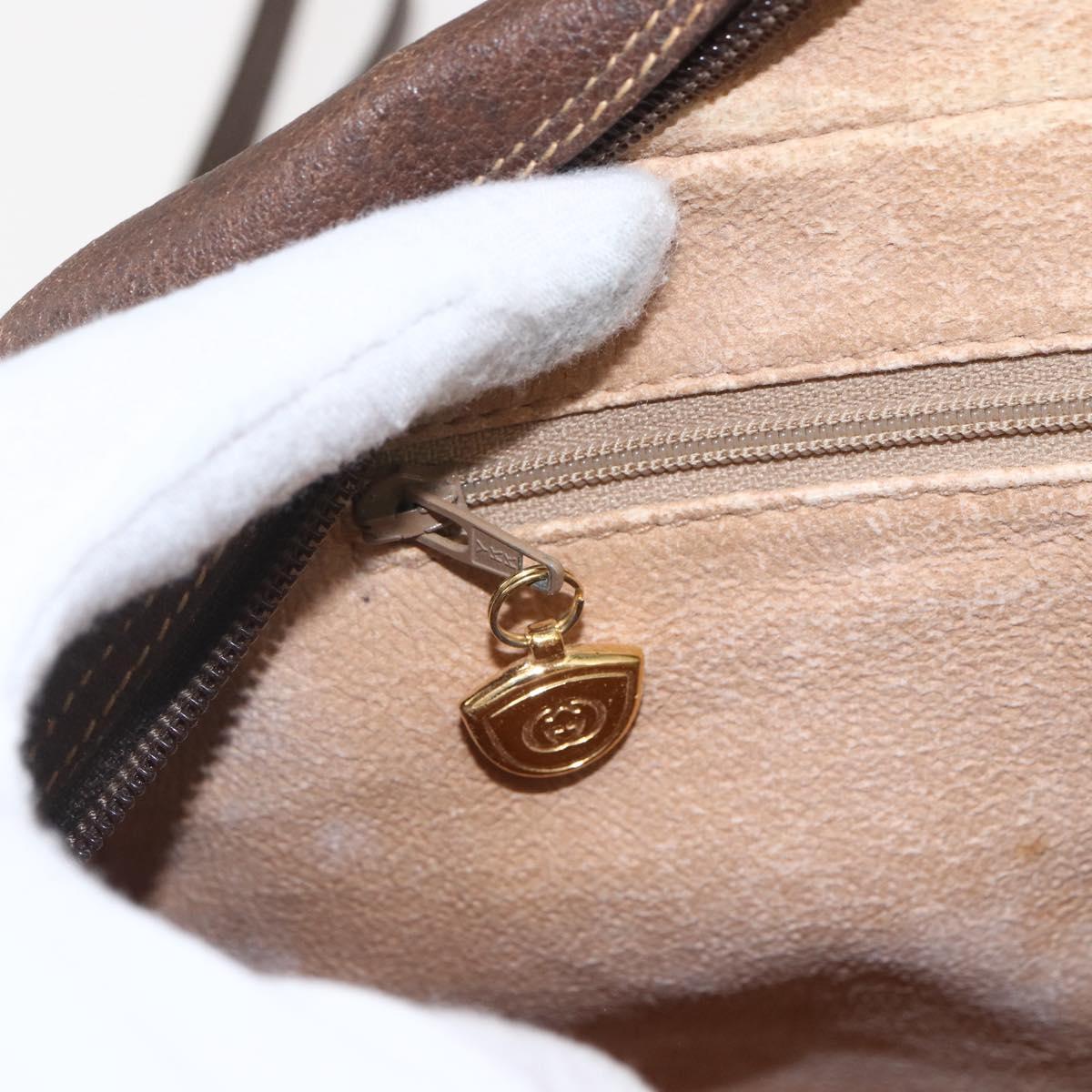 GUCCI GG Supreme Web Sherry Line Bag PVC Beige Gold Red 001 56 0860 Auth 155729