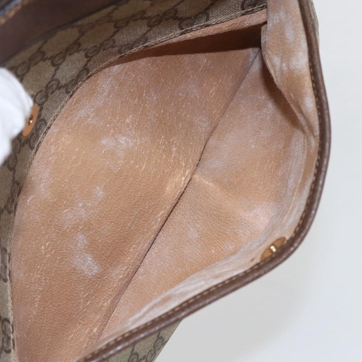 GUCCI GG Supreme Web Sherry Line Bag PVC Beige Gold Red 001 56 0860 Auth 155729