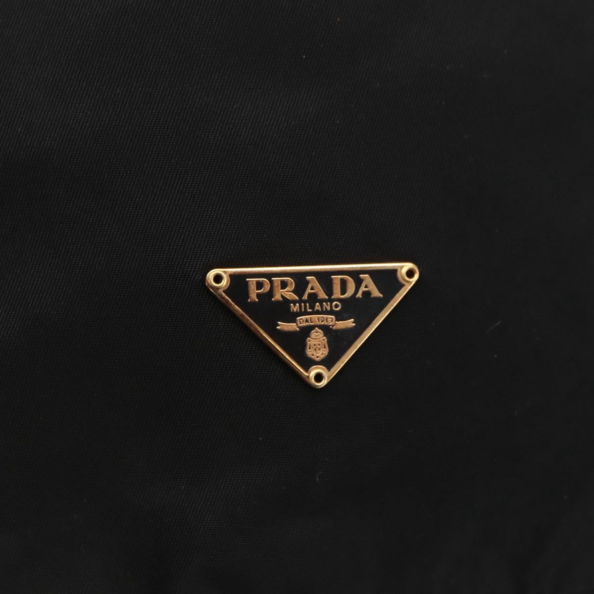 PRADA Purse Pouch Nylon Black Auth 155750V