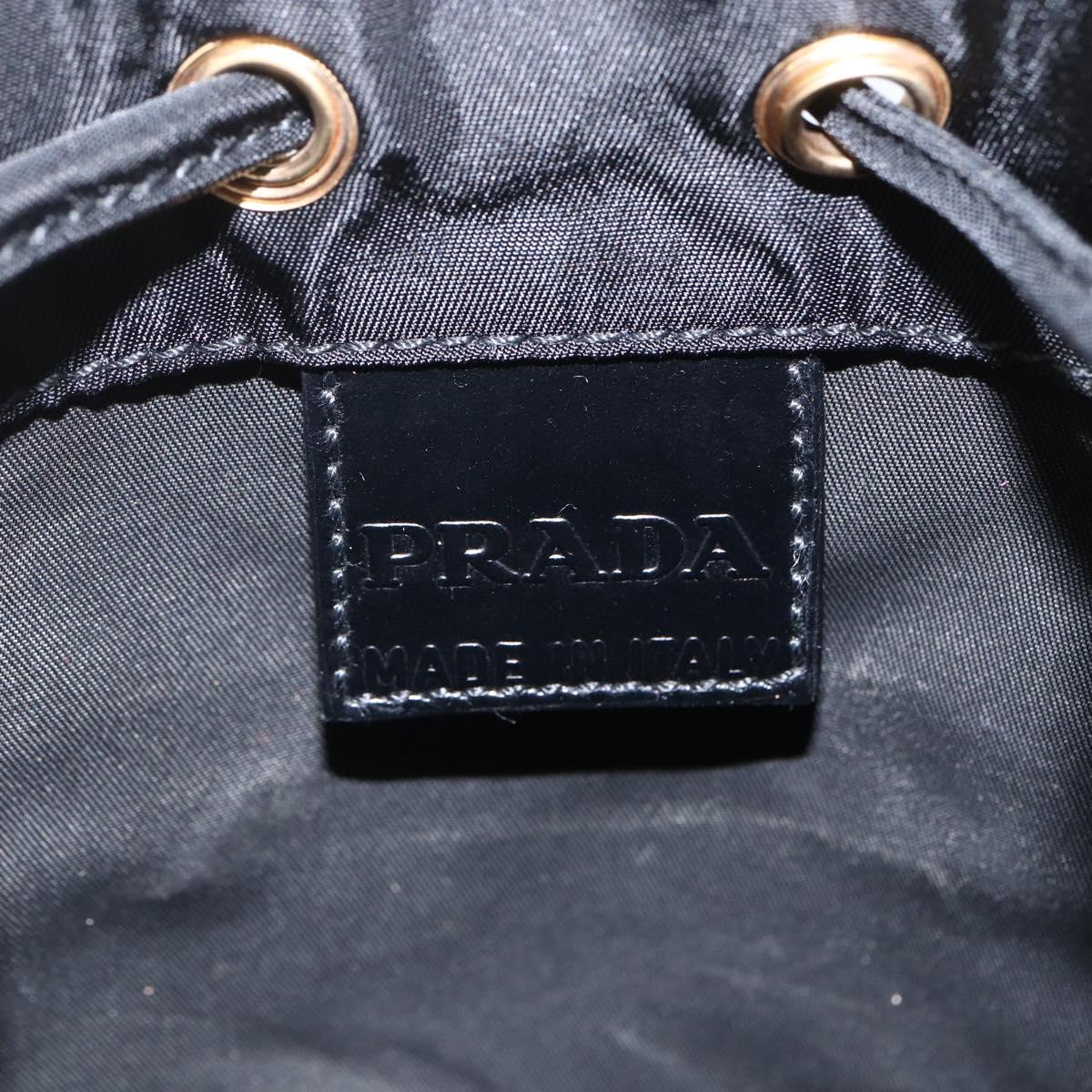 PRADA Purse Pouch Nylon Black Auth 155750V