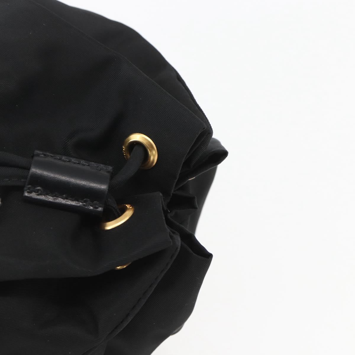 PRADA Purse Pouch Nylon Black Auth 155750V