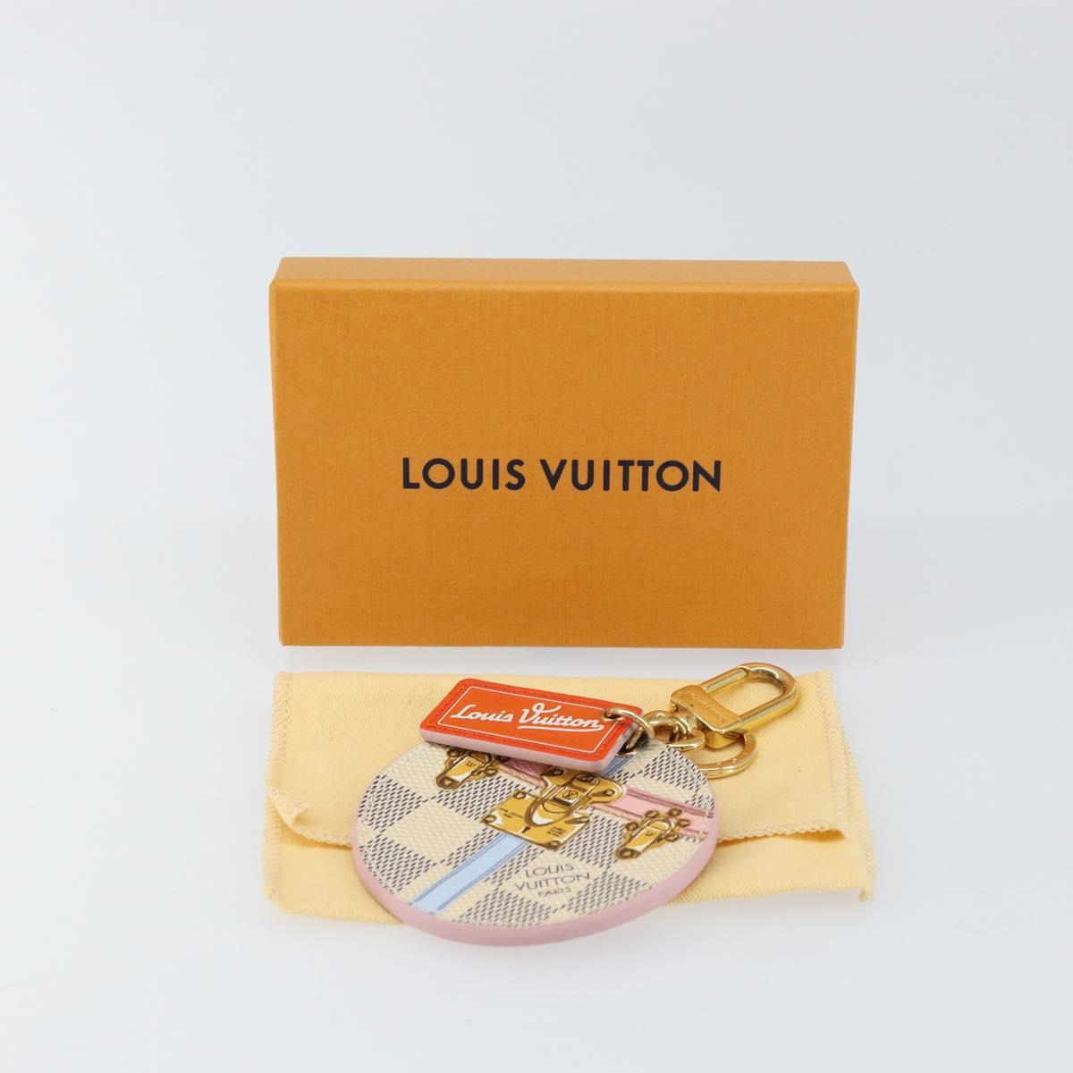 LOUIS VUITTON Damier Azur Porte Cles Illustrious Summer Trunk LV Auth 155752V
