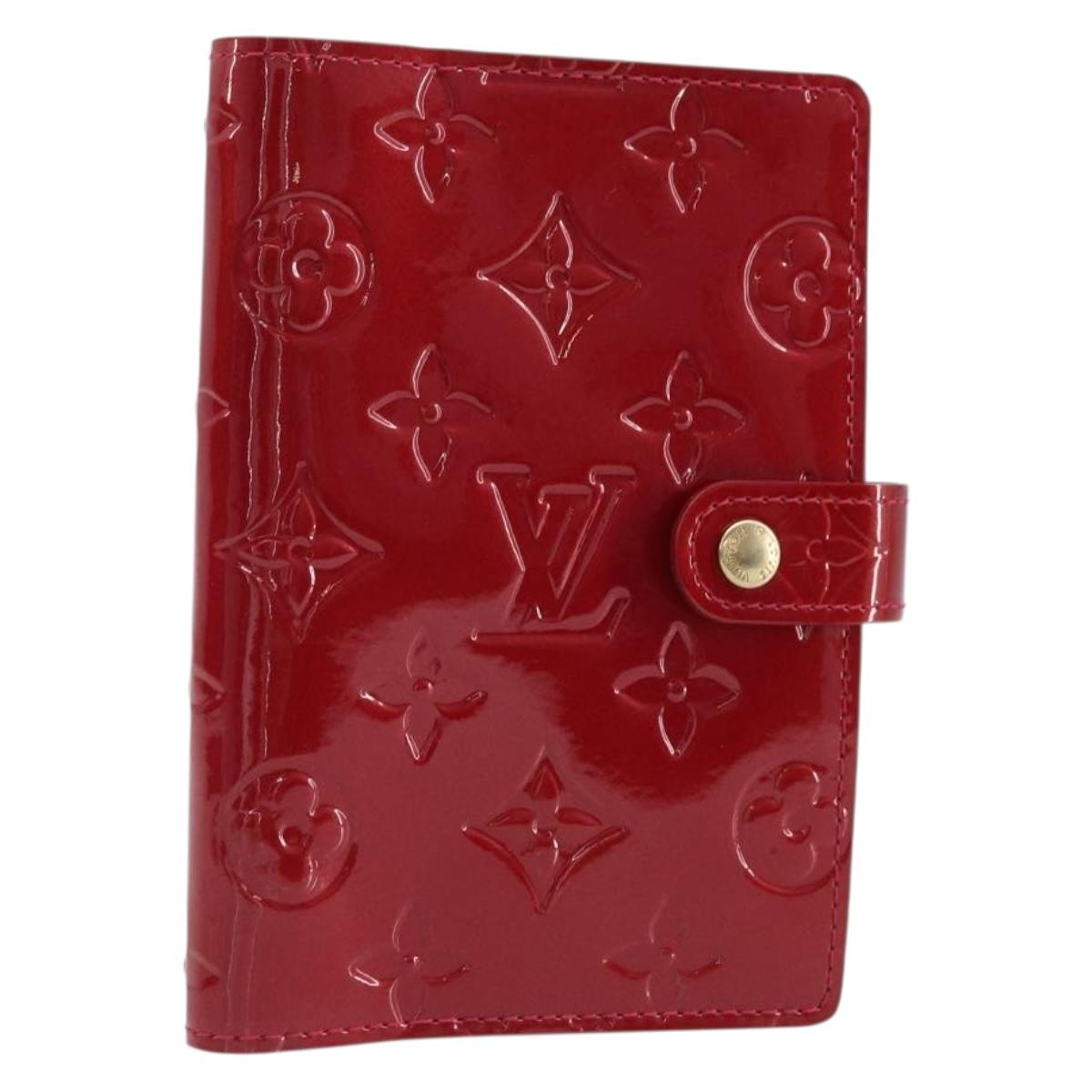 LOUIS VUITTON Vernis Agenda PM Day Planner Pomme D'amour R21016 LV Auth 155789A