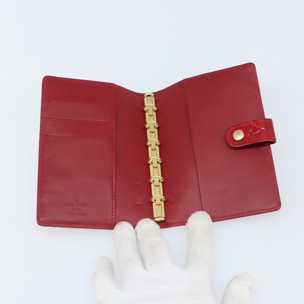 LOUIS VUITTON Vernis Agenda PM Day Planner Pomme D'amour R21016 LV Auth 155789A