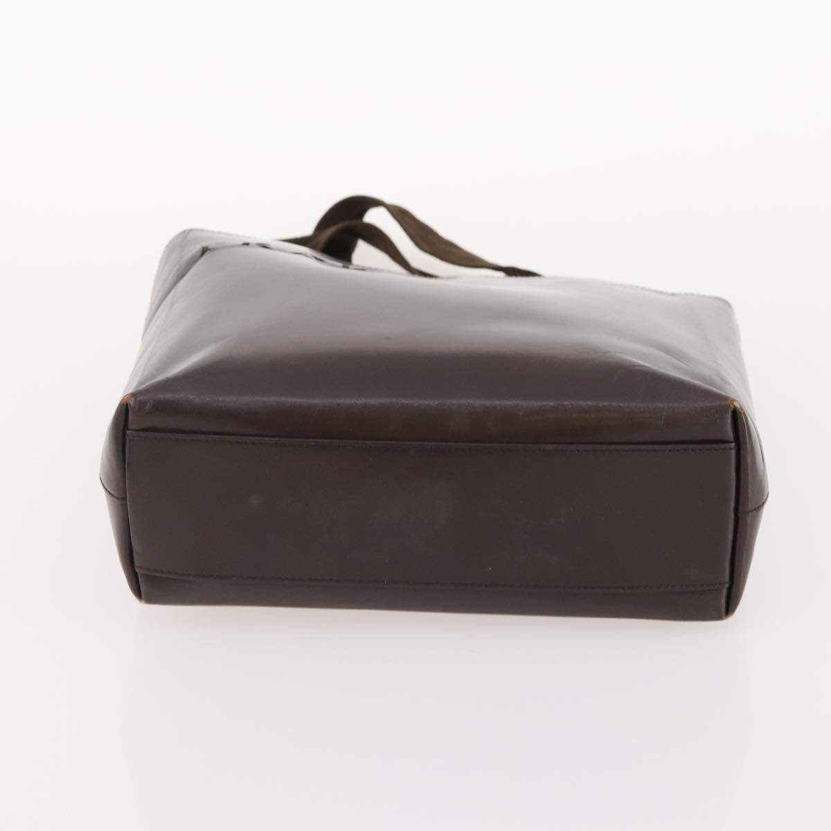 PRADA Tote Bag Nylon Leather 4 Set Black Brown Auth 155801