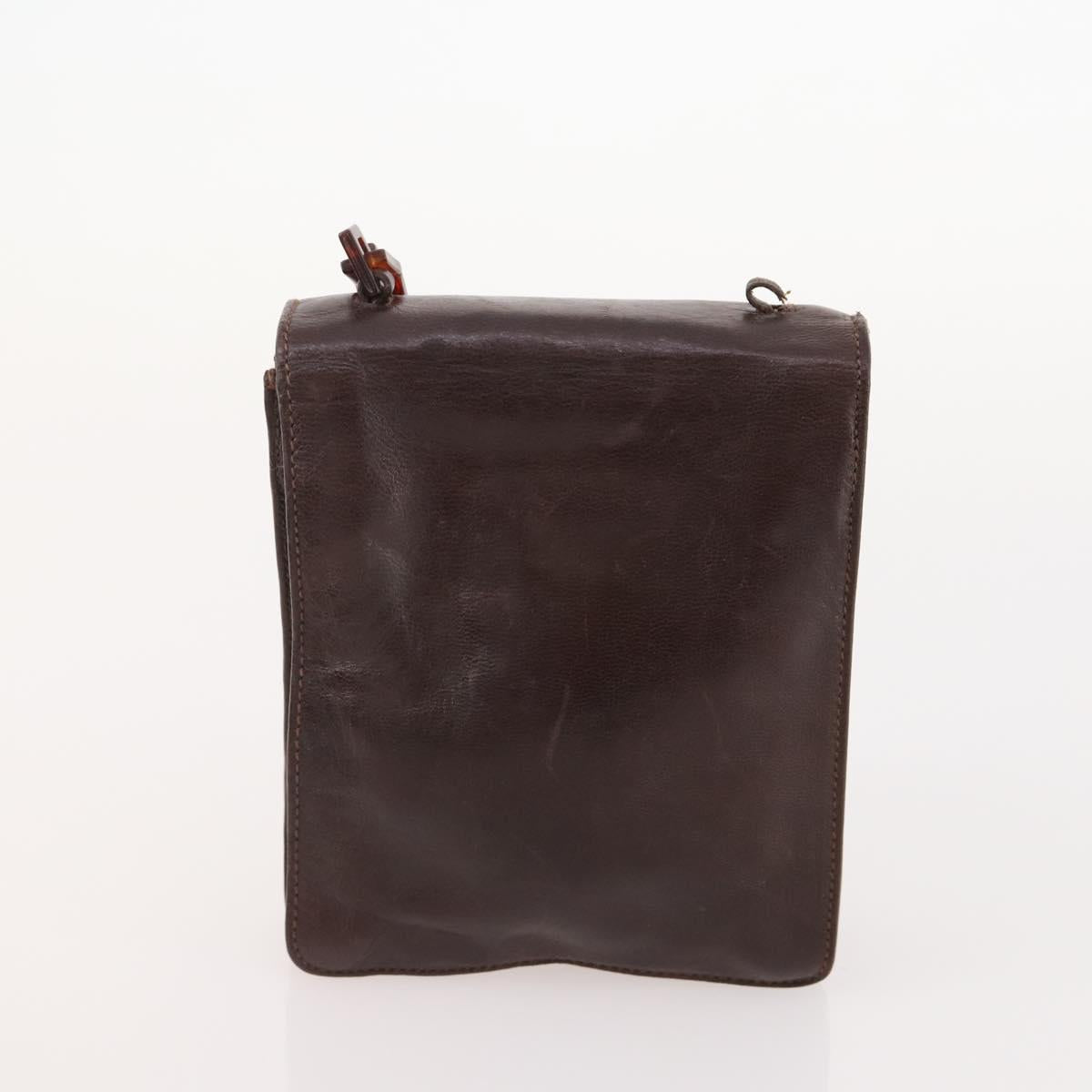 PRADA Tote Bag Nylon Leather 4 Set Black Brown Auth 155801