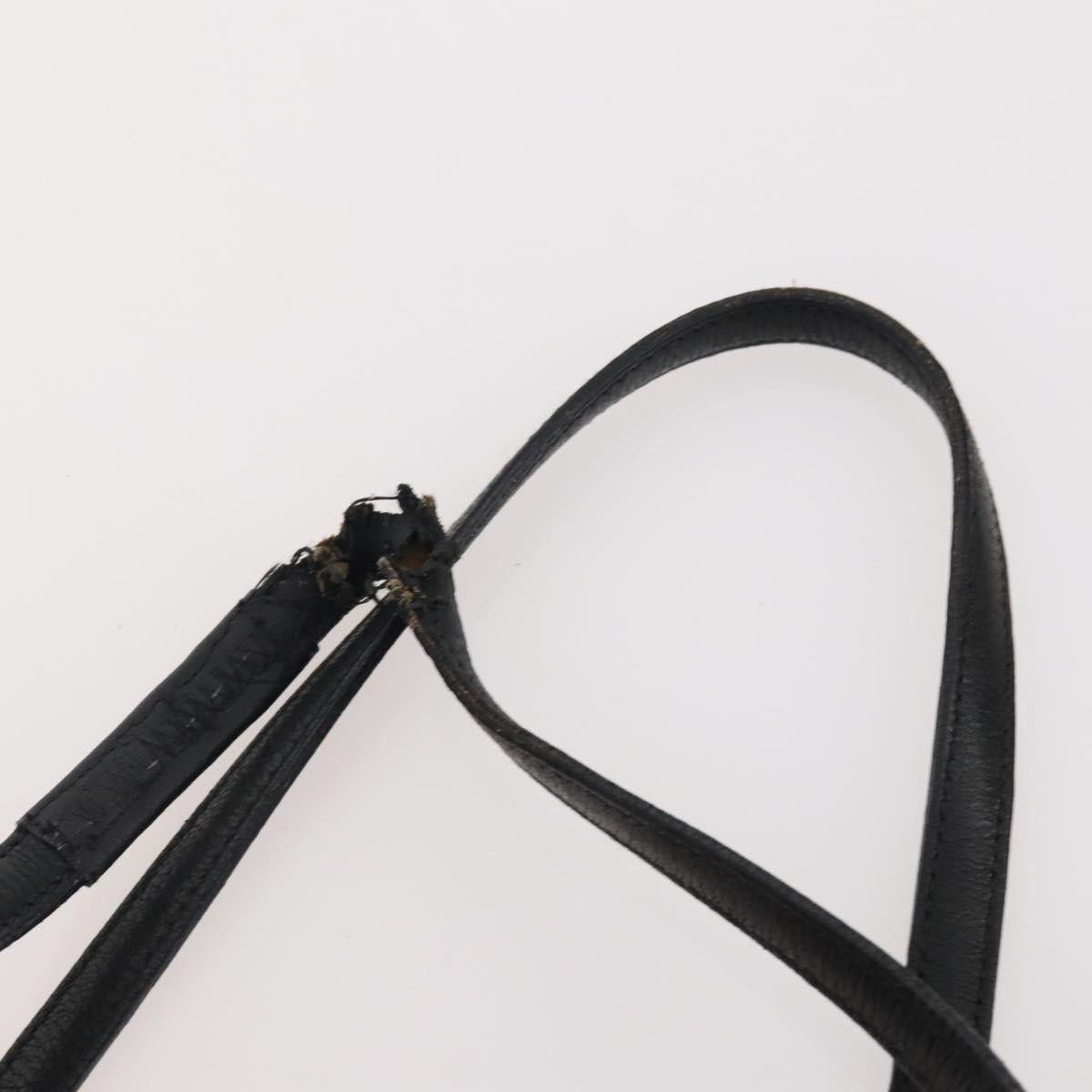 PRADA Tote Bag Nylon Leather 4 Set Black Brown Auth 155801