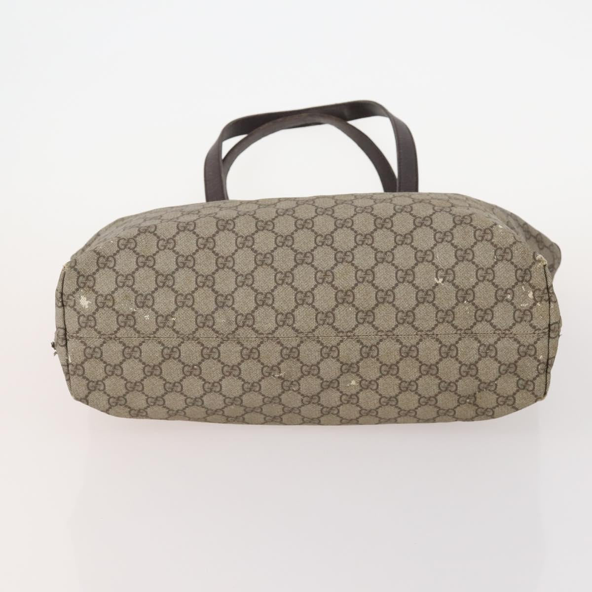 GUCCI GG Canvas Tote Bag PVC 5 Set Red Beige Navy Auth 155802