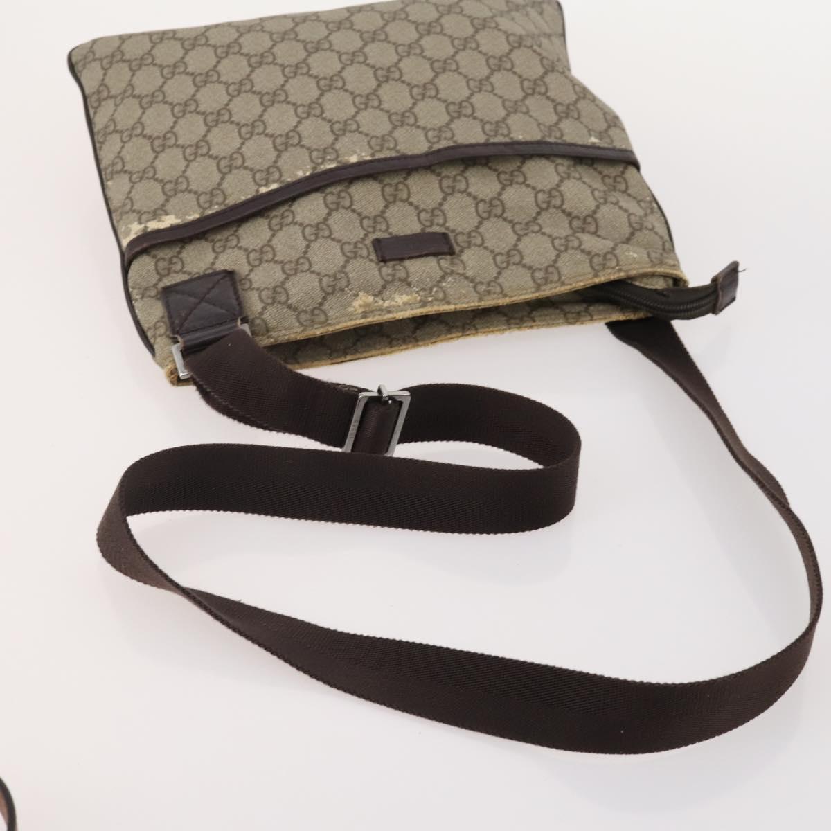 GUCCI GG Canvas Tote Bag PVC 5 Set Red Beige Navy Auth 155802