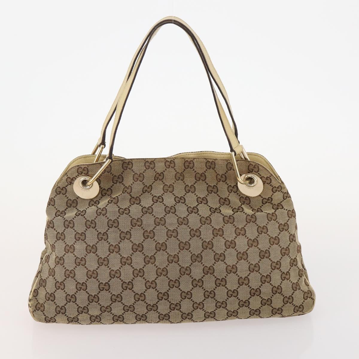 GUCCI GG Canvas Tote Bag PVC 5 Set Red Beige Navy Auth 155802