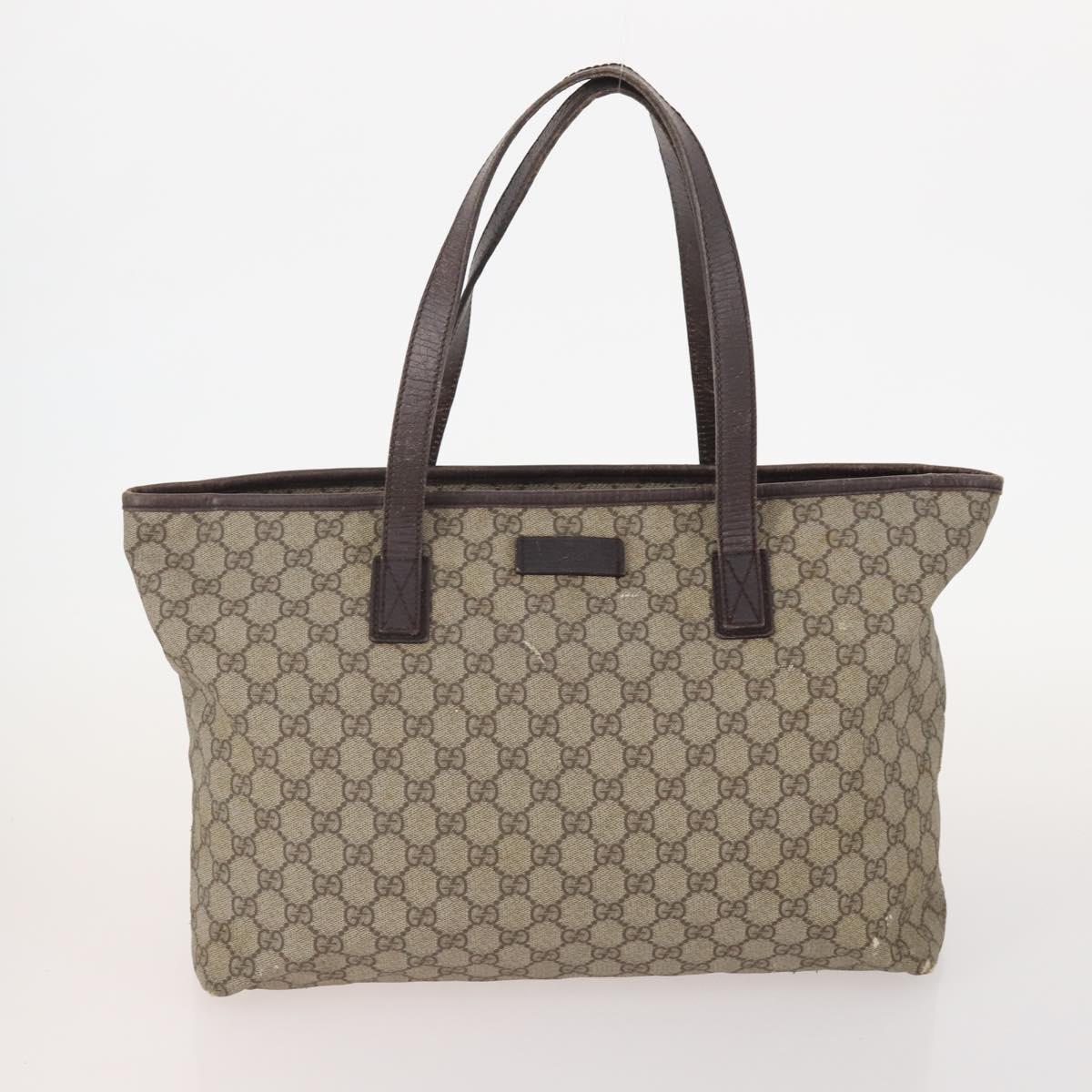 GUCCI GG Canvas Tote Bag PVC 5 Set Red Beige Navy Auth 155802