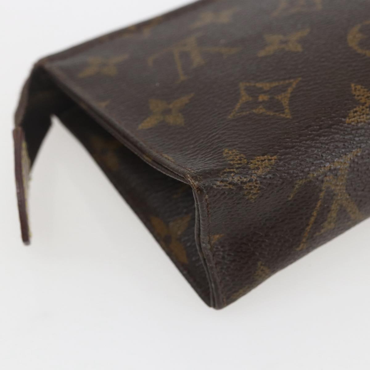 LOUIS VUITTON Monogram Poche Toilette 15 Pouch M47546 LV Auth 155905